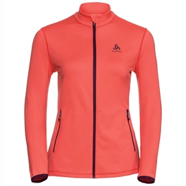 Vest Odlo Midlayer Full Zip Alagna Women Hot Coral