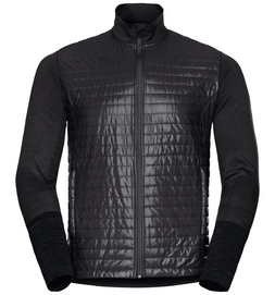Vest Odlo Men Midlayer Full Zip Engage Black Odlo Graphite Grey