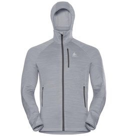 Vest Odlo Men Hoody Midlayer Full Zip Steam Grey Melange