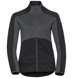Fleecejacke  Odlo Midlayer Full Zip Skadi Light Odlo Graphite Grey Black Damen