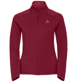 Fleecejacke Odlo Midlayer Full Zip Carve Warm Rumba Red Damen