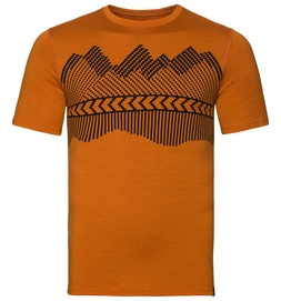 T-Shirt Odlo Top Crew Neck S/S Alliance Hawaiian Sunset Placed Print FW18 Herren
