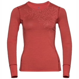 Longsleeve Odlo Top Crew Neck L/S Alliance Baked Apple -Branches Print FW18 Damen