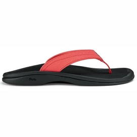 Flip Flops OluKai Ohana Hot Coral Black Damen-Schuhgröße 40