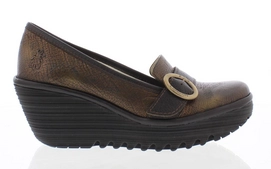 Fly London Yellow Line Yond Bronze Chocolate Damen