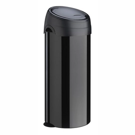 Ronde Afvalbak Met Touchdeksel Zwart 40L