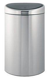 Brabantia Touch Bin Mat Zilver RVS 40L