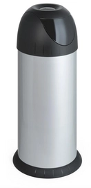 Ronde Swing Afvalbak Metallic Zwart 40L