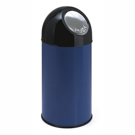 Afvalbak Met Pushdeksel  En Binnenemmer Blauw 40L