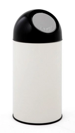 Afvalbak Met Pushdeksel Wit 40L