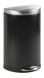 Prullenbak Simplehuman Pedaalemmer Slim RVS Zwart 35L