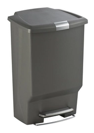 Prullenbak Simplehuman Plastic Rectangular Step Can Grijs 45L