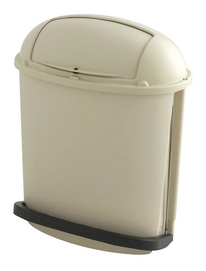 Rubbermaid Pedaalemmer met Roldeksel Creme 69L
