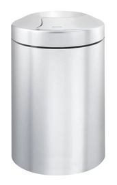Brabantia Vlamdovende Prullenbak Mat Zilver RVS 15L