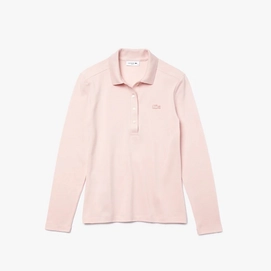 Polo Lacoste Women PF5464 Longsleeve Slim Fit Rose Pale