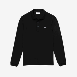Polo Lacoste Men PH4010 Slim Fit Longsleeve Pique Zwart
