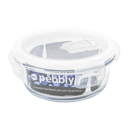 Boîte de Conservation Pebbly Rond Plastique 400 ml