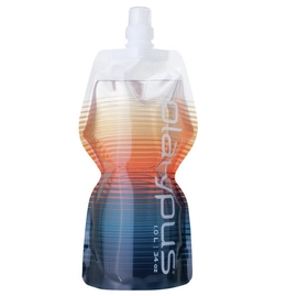 Wasserflasche Platypus SoftBottle Push Cap Pull Cap Red Stripe 1L