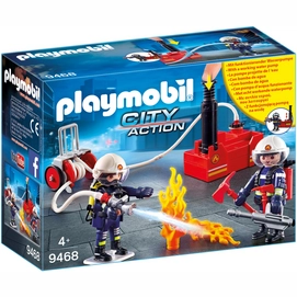 Playmobil Feuerwehrteam mit Wasserpumpe
