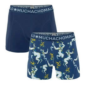 Boxershorts Muchachomalo Solid Print Aubergine Herren (2-teilig)