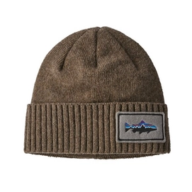 Hat Patagonia Brodeo Beanie Unisex Fitz Roy Trout Patch Ash Tan