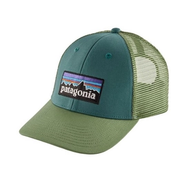 Kappe Patagonia P-6 Logo LoPro Trucker Hat Tasmanian Teal