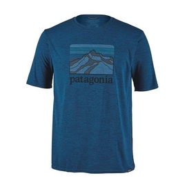 T-Shirt Patagonia Men's Capilene Cool Daily Graphic Shirt Line Logo Ridge Big Sur Blue X-Dye