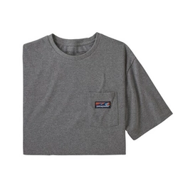 T-shirt Patagonia Homme Boardshort Label Pocket Responsibili Tee Gravel Heather