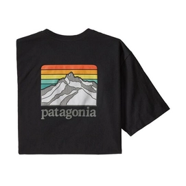 T-Shirt Patagonia Hommes Line Logo Ridge Pocket Responsibili Tee Black-XL