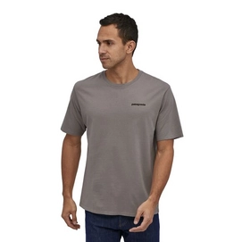 T-Shirt Patagonia Hommes P6 Logo Organic T-Shirt Gris Plume