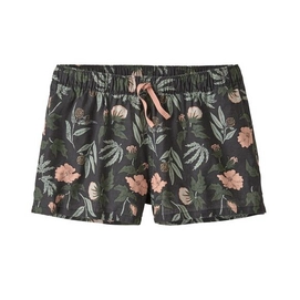 Shorts Patagonia Women Island Hemp Baggies Shorts Fiber Flora Multi Big Ink Black