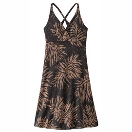 Robe Patagonia Women Amber Dawn Dress Kelp and Sand Big Ink Black