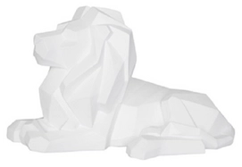 Beeld PT Living Origami Lion Polyresin Matt White