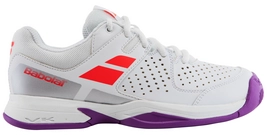 Tennisschuh Babolat Pulsion All Court Weiß/Fluo-Rot Junior