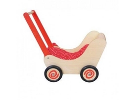 Poppenwagen Simply Hout Rood