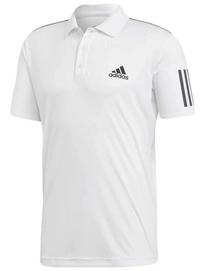 Polo Shirt Adidas Men Club 3 Stripes White Black