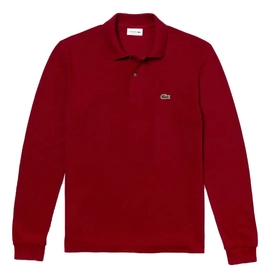 Polo Shirt Lacoste Men L1312 Long Sleeve Classic Fit Bordeaux