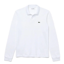 Polo Shirt Lacoste Men L1312 Long Sleeve Classic Fit White-3