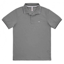 Polo Sun68 Homme Small Stripes Collar El Grigio Medio