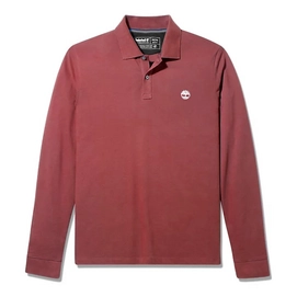 Polo Shirt Timberland Men LS Millers River Slim Oxblood Red-L