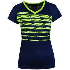 T-shirt de tennis Tecnifibre Women F2 Navy Green Bleu Marine