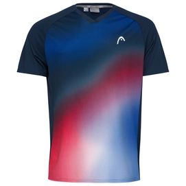 Tennisshirt HEAD Topspin Dark Blue Print Vision Herren