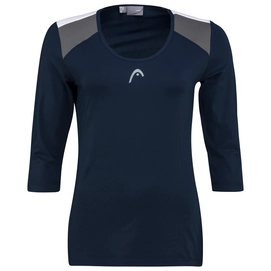 T-shirt de Tennis HEAD Women Club 22 Tech 3/4 Dark Blue