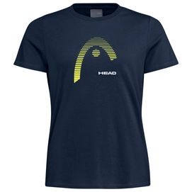 Tennisshirt HEAD Club Lara Dark Blue Yellow Damen