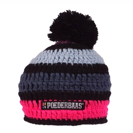 Beanie Poederbaas Short Colourful Grey Purple