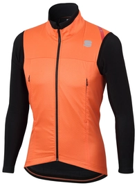 Fietsjack Sportful Men Fiandre Strato Wind Jacket Orange SDR Black