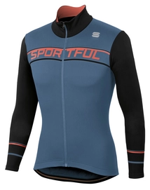 Fietsshirt Sportful Men Giro Thermal Jersey Blue Stellar Black
