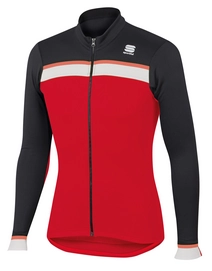 Fietsshirt Sportful Men Pista Thermal Jersey Red Black White Red Fluo