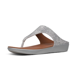 FitFlop Banda™ Crystalled Toe Post Silver