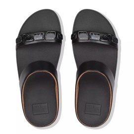 FitFlop Fino™ Shellstone Slide Black